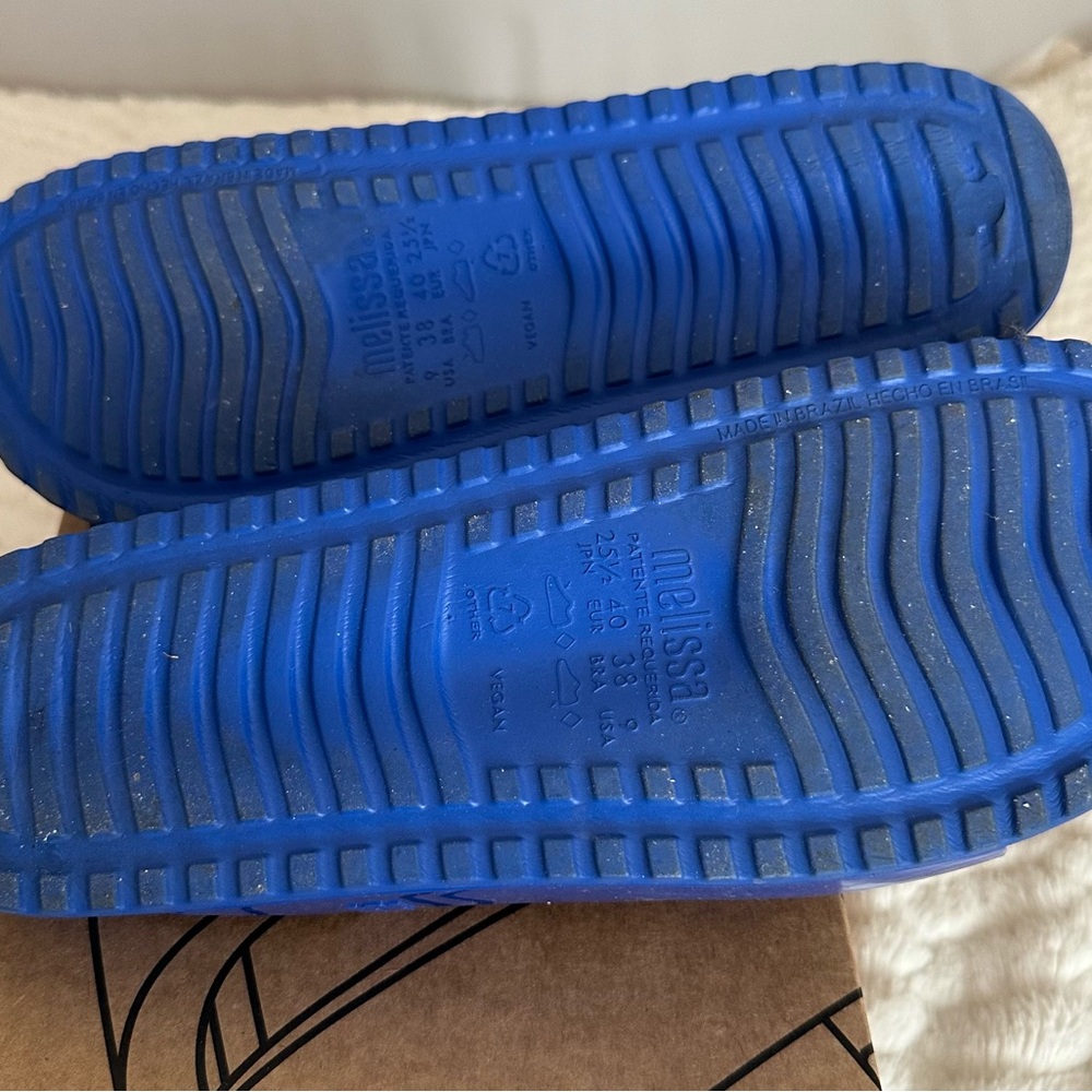 Melissa Blue Sandals with Modern Cage Design - Picture 6 of 7
